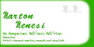 marton menesi business card